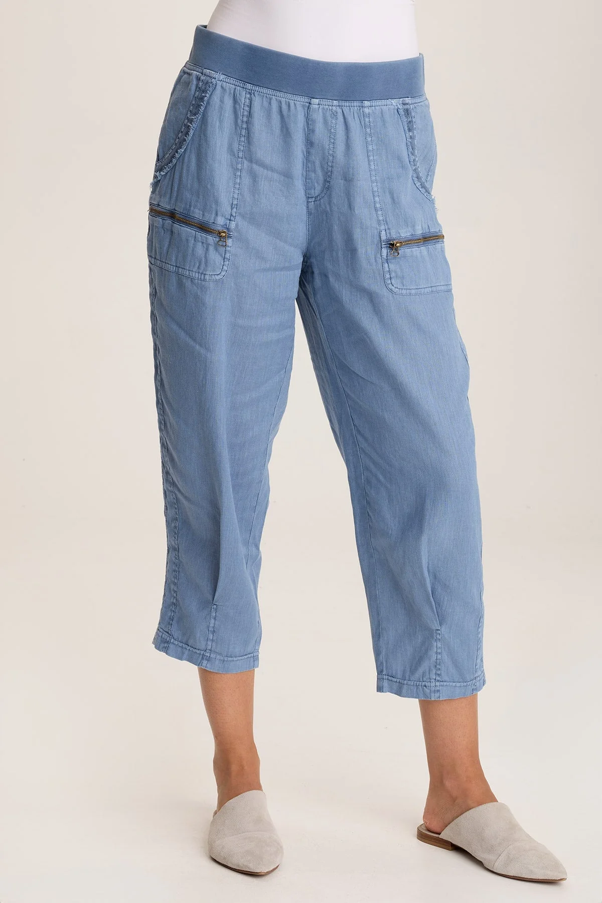 Camden Linen Tapered Crop Pant - Puhuasuan