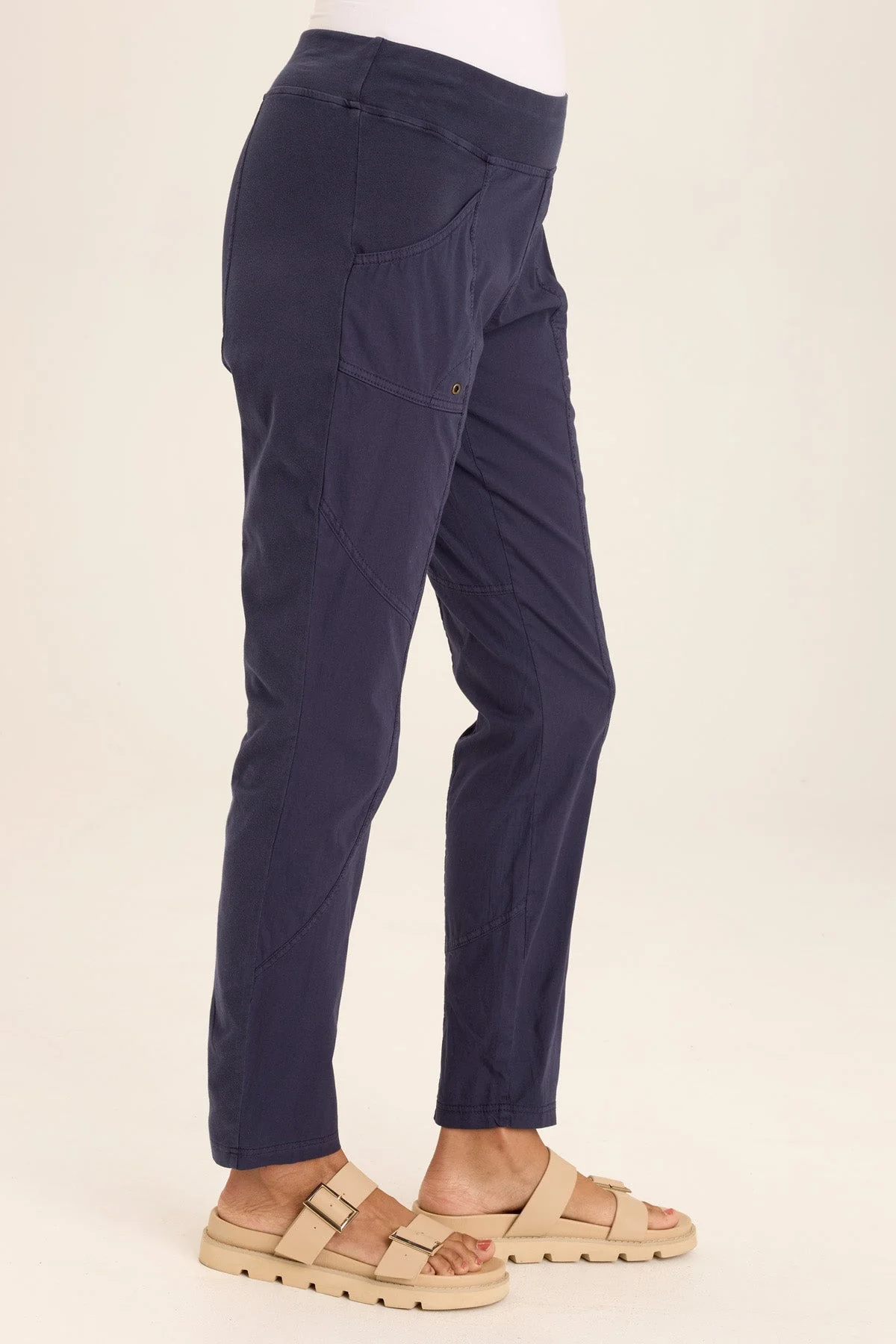 Dalia Slim Stretch Poplin Pant - Puhuasuan