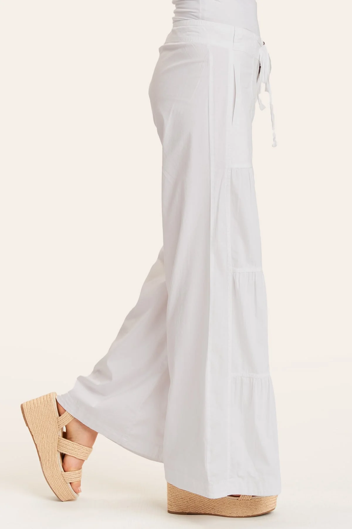 Terraced Wide Leg Pant - Puhuasuan