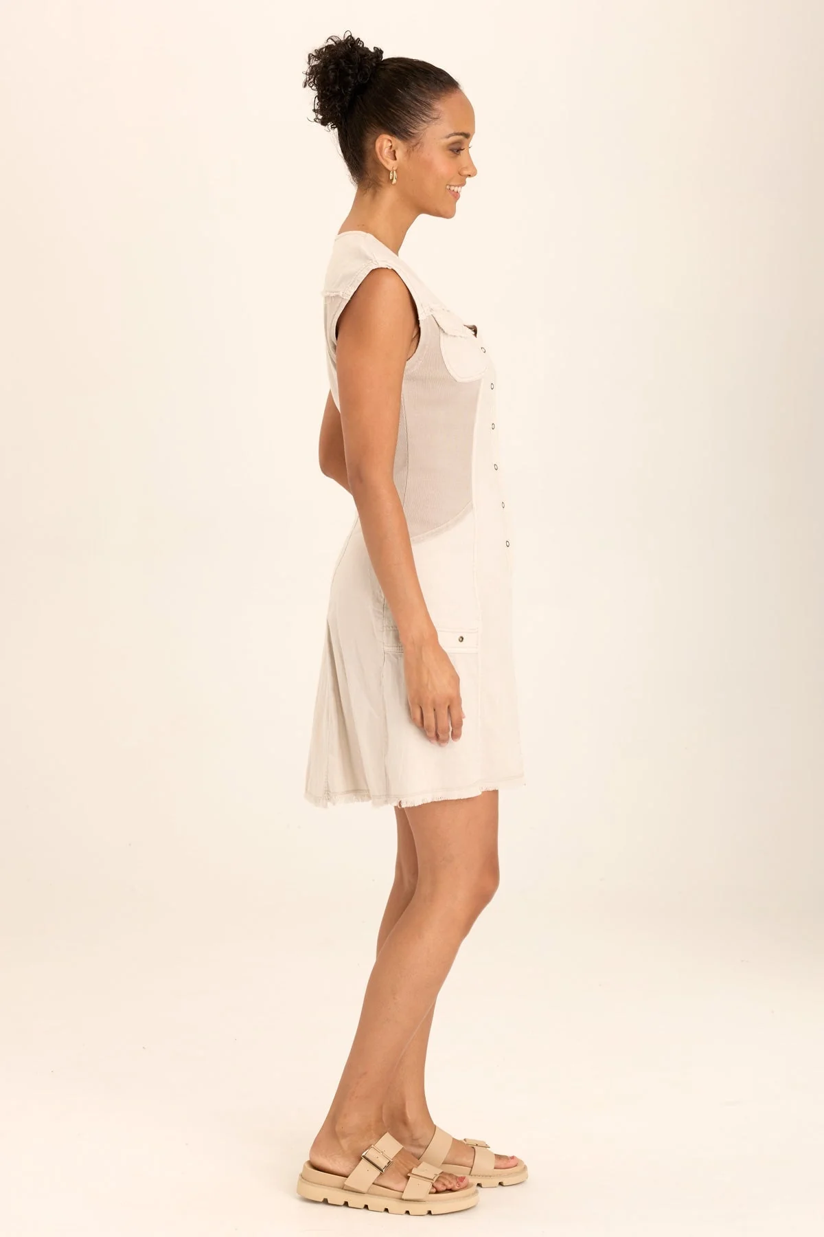Austen Linen Mini Shirt Dress - Puhuasuan