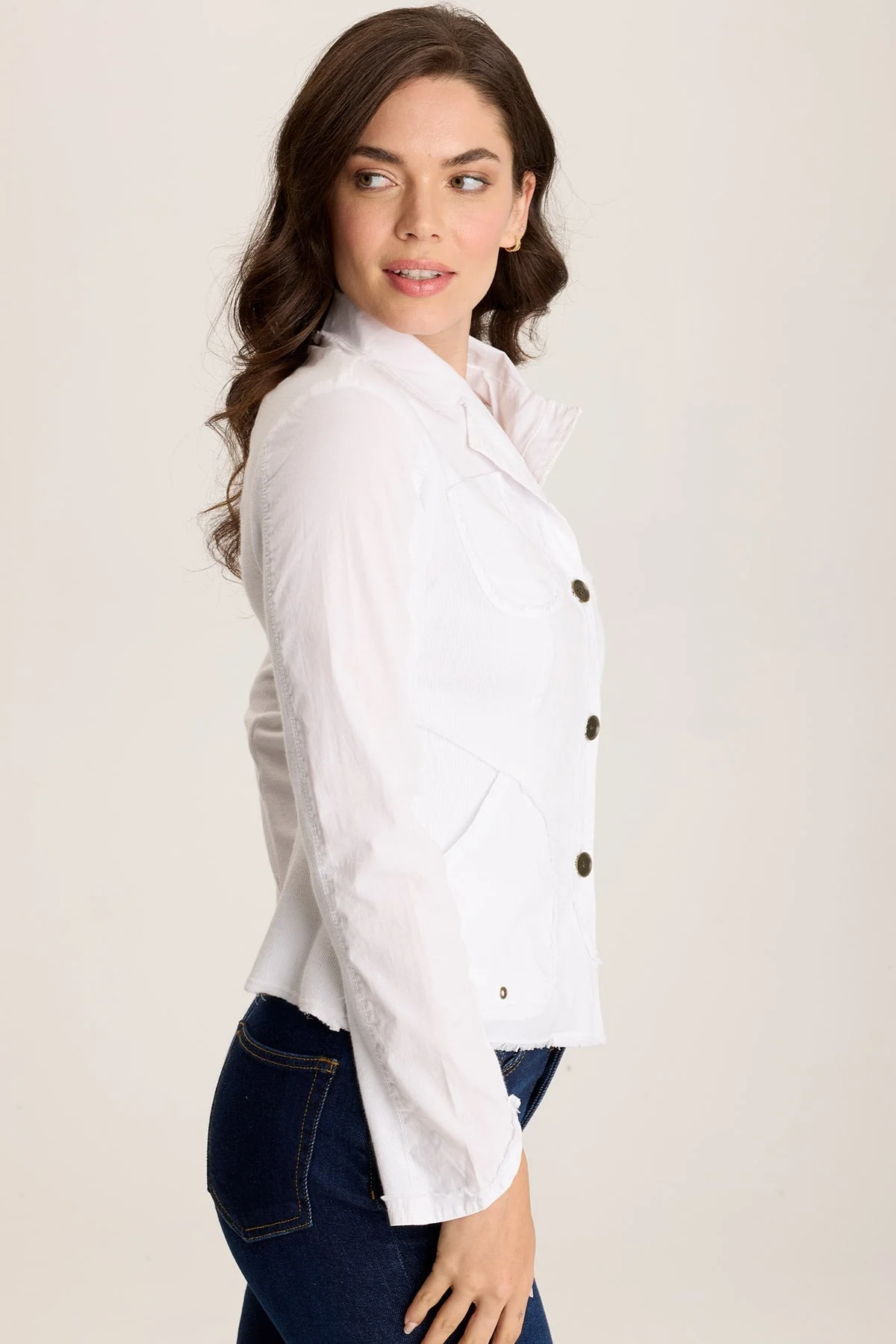 Munir Three-Button Jacket with Lapel Collar - Puhuasuan