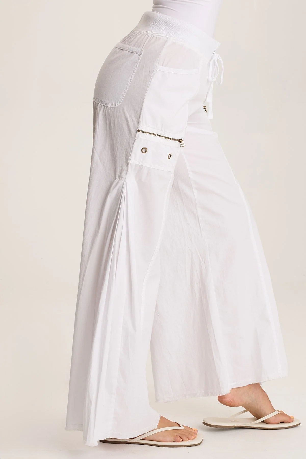 Coline Poplin Wide Leg Pant - Puhuasuan