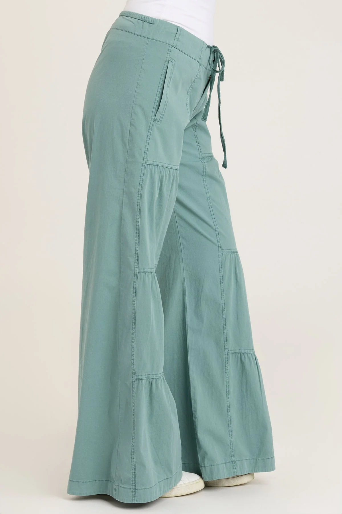 Terraced Wide Leg Pant - Puhuasuan