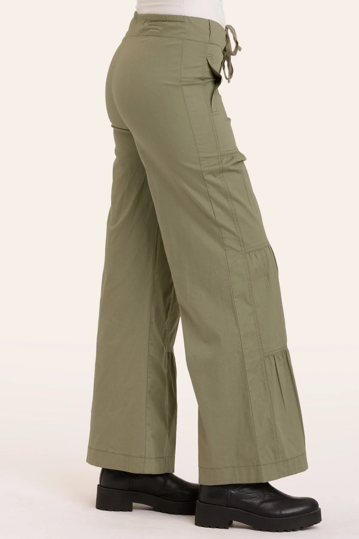 Terraced Wide Leg Pant - Puhuasuan