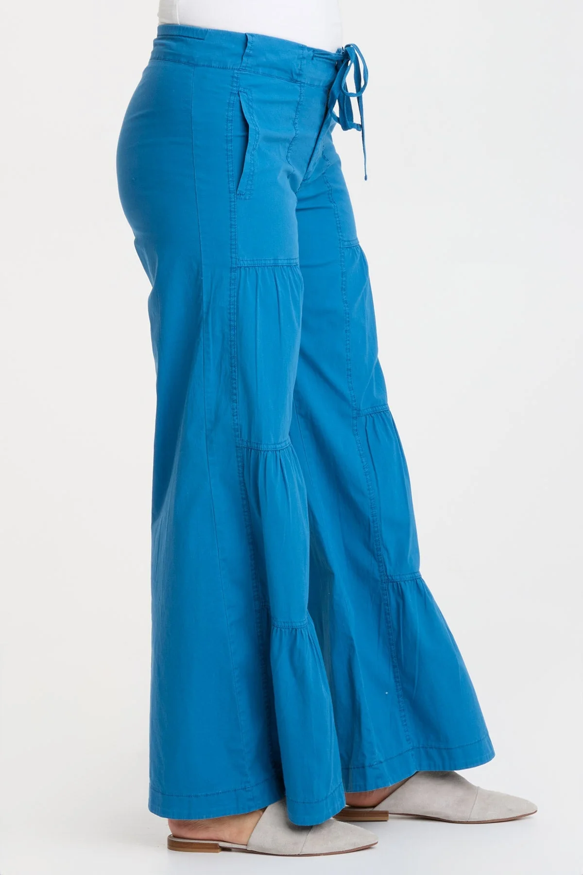 Terraced Wide Leg Pant - Puhuasuan
