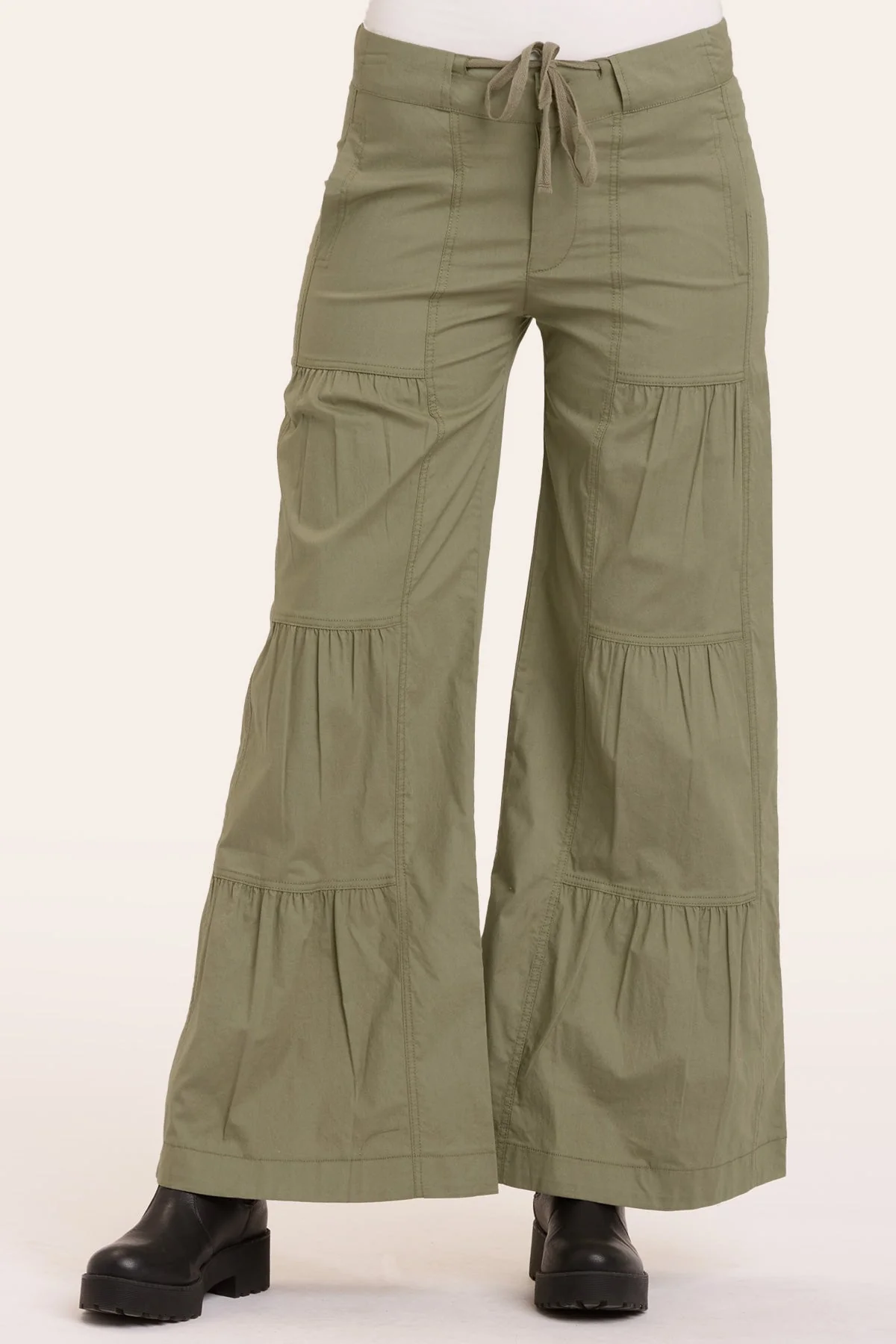 Terraced Wide Leg Pant - Puhuasuan