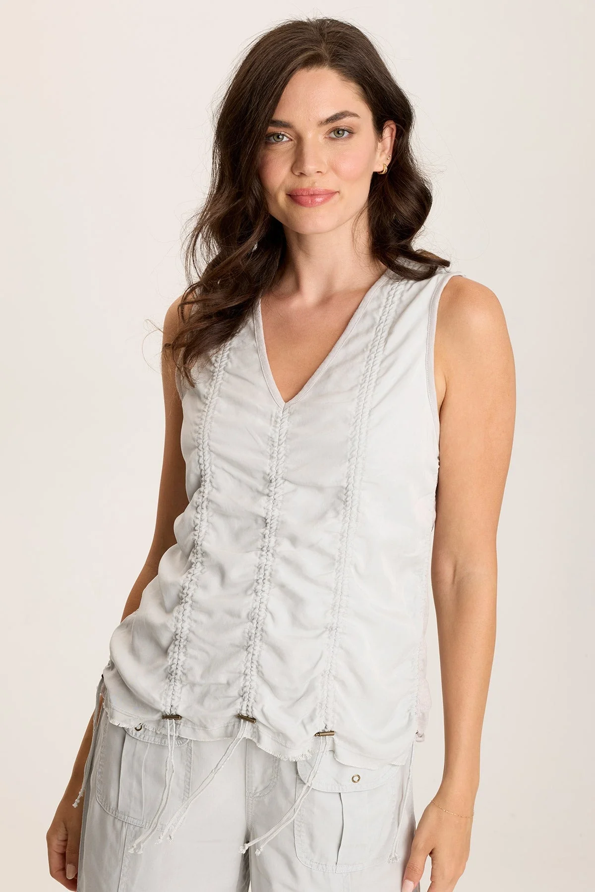 Mitzi Twill Cinched Cord Tank - Puhuasuan