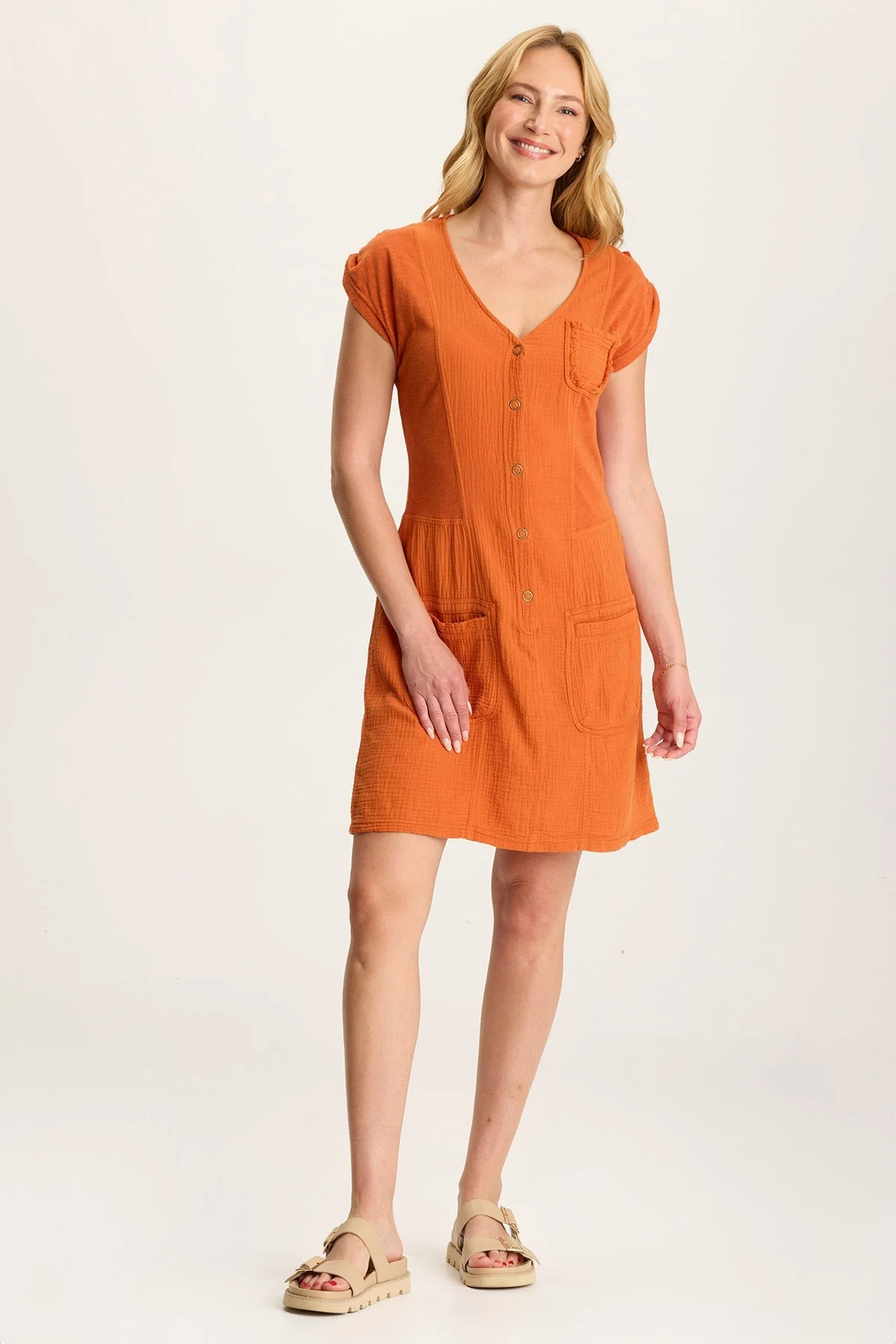 Crevin Lounge Dress in Plush Double Gauze - Puhuasuan