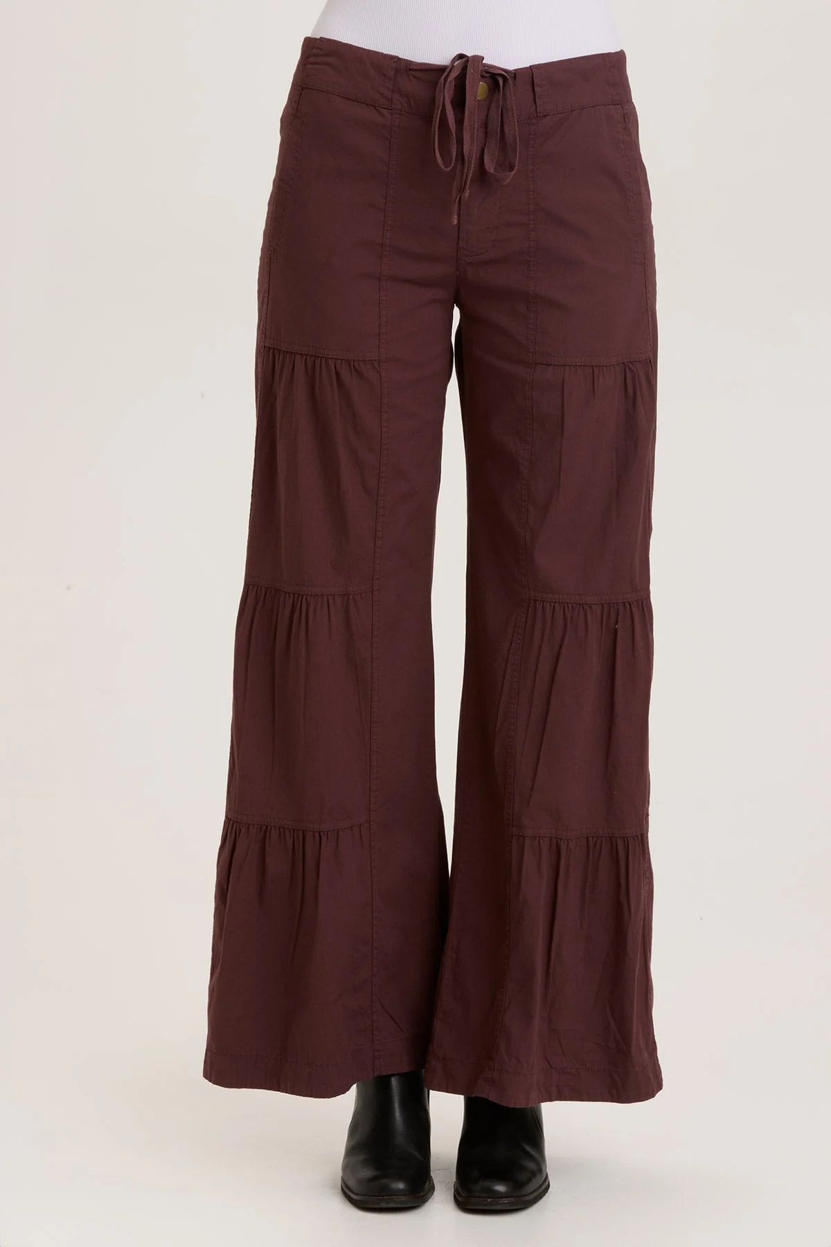 Terraced Wide Leg Pant - Puhuasuan