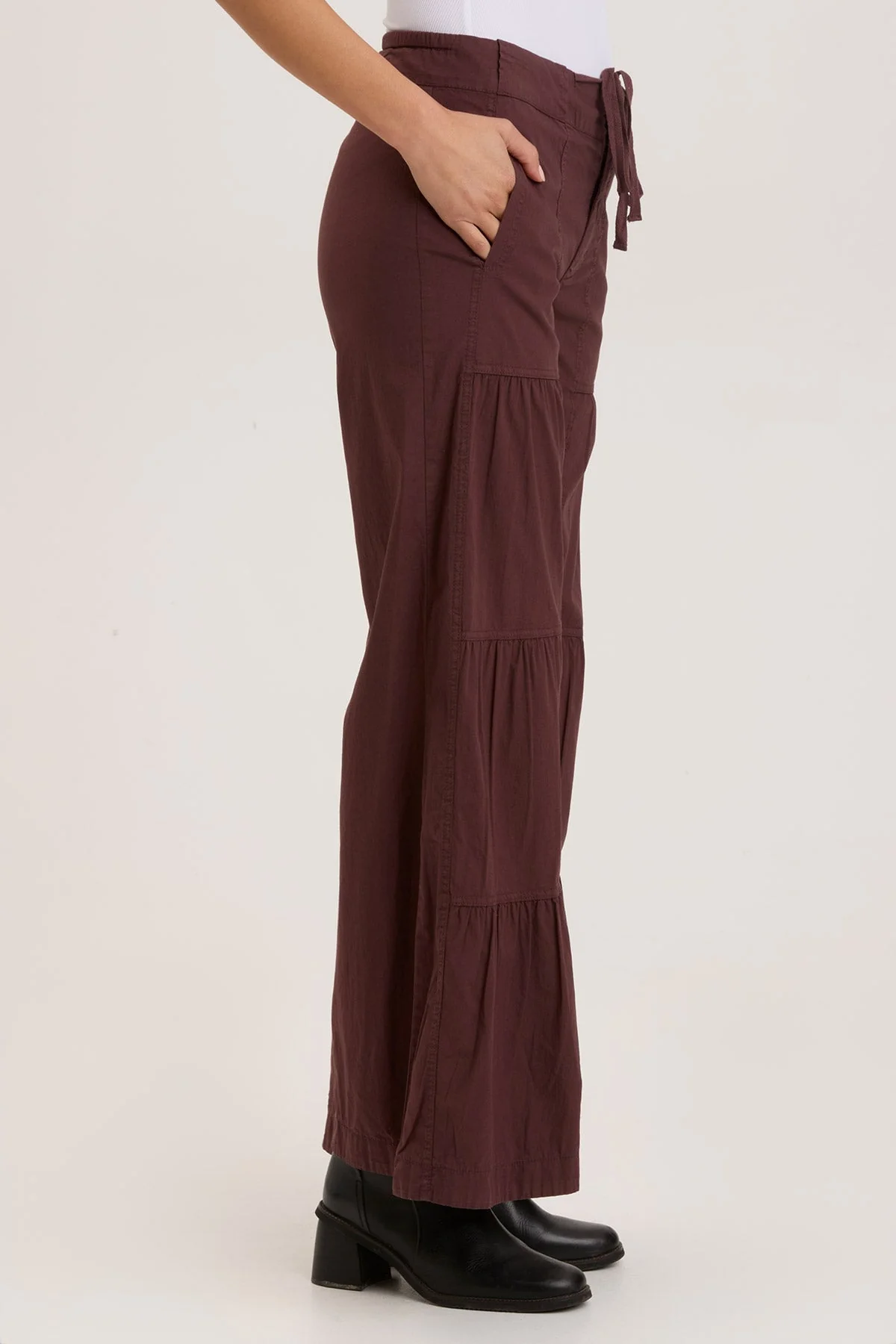 Terraced Wide Leg Pant - Puhuasuan