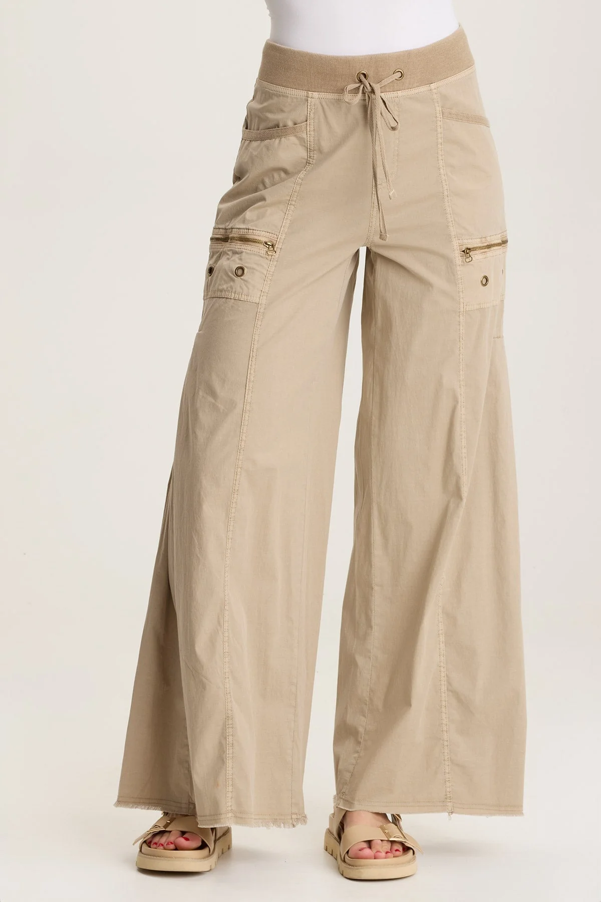 Coline Poplin Wide Leg Pant - Puhuasuan
