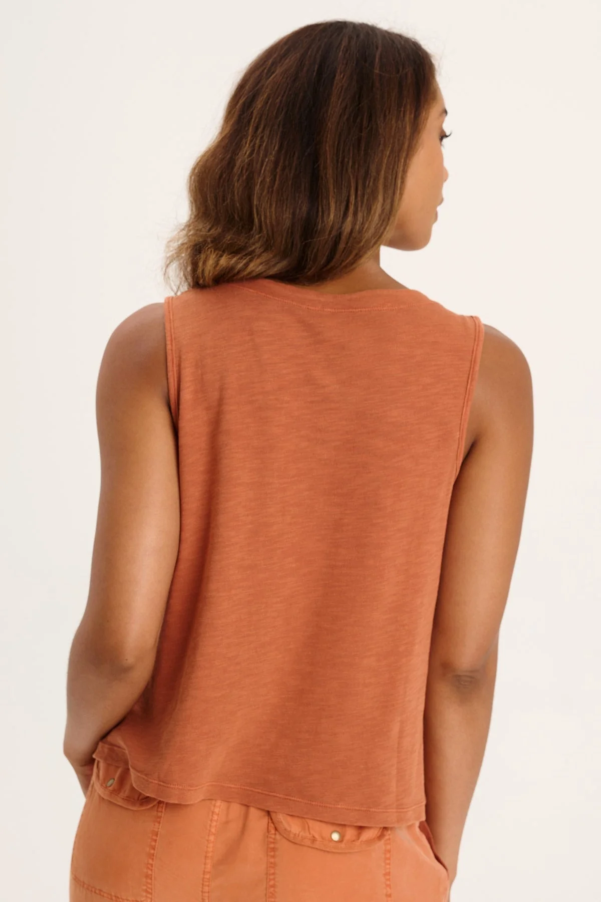 Quan Twill Embroidered Tank - Puhuasuan