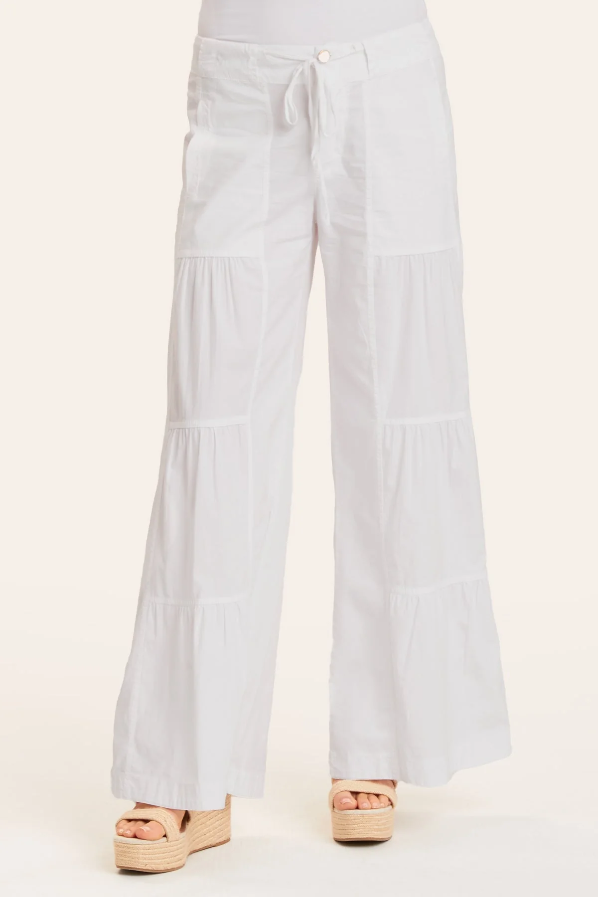 Terraced Wide Leg Pant - Puhuasuan