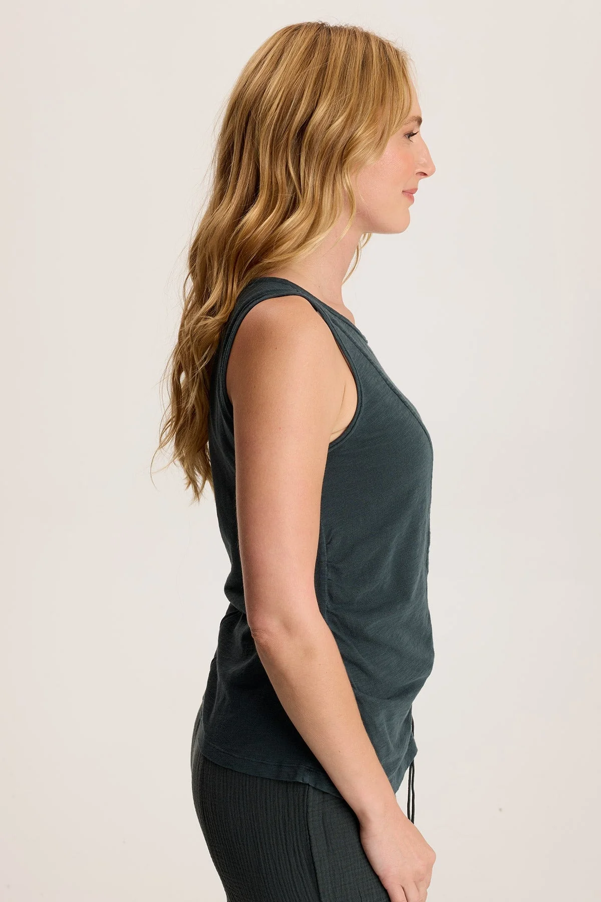 Sherwin Scoop Neck Cinchable Tank - Puhuasuan