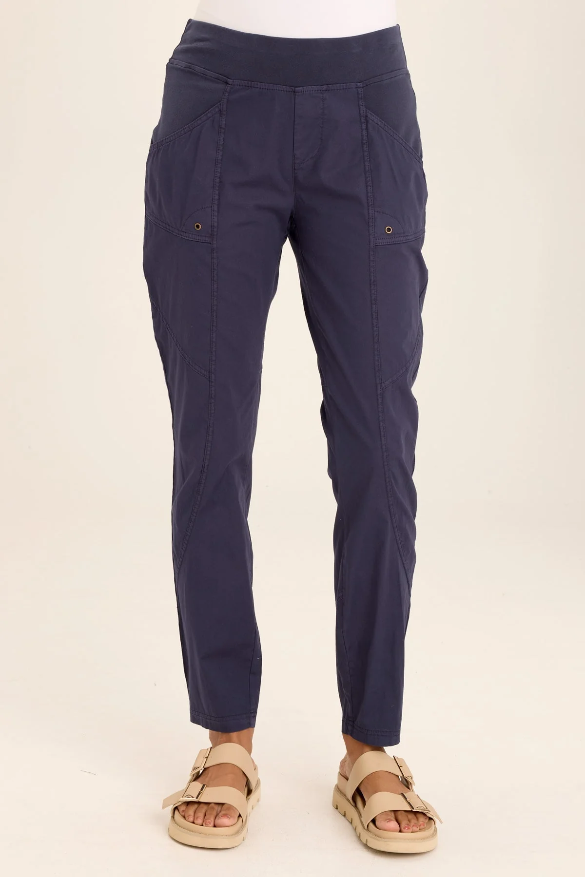 Dalia Slim Stretch Poplin Pant - Puhuasuan