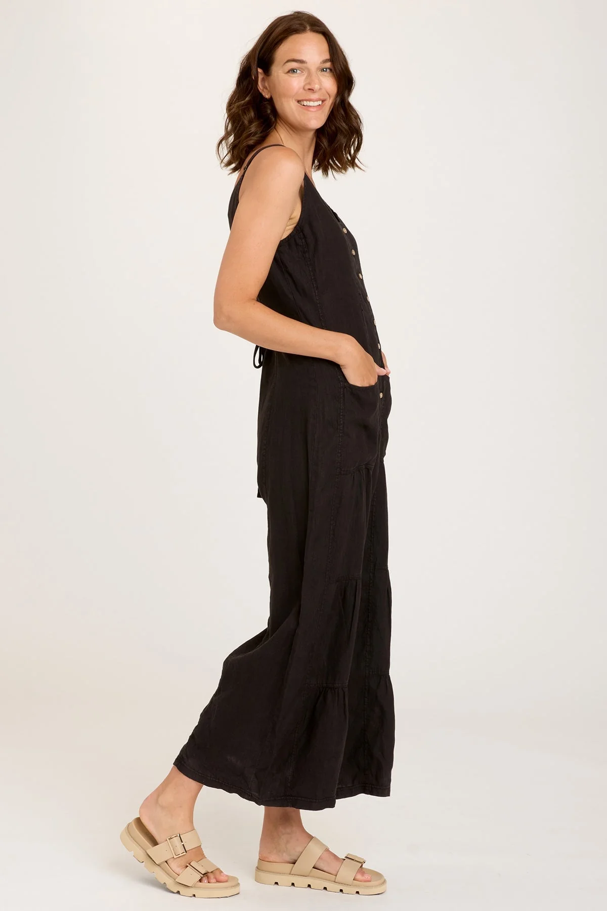 Macauley Crop Jumpsuit - Puhuasuan