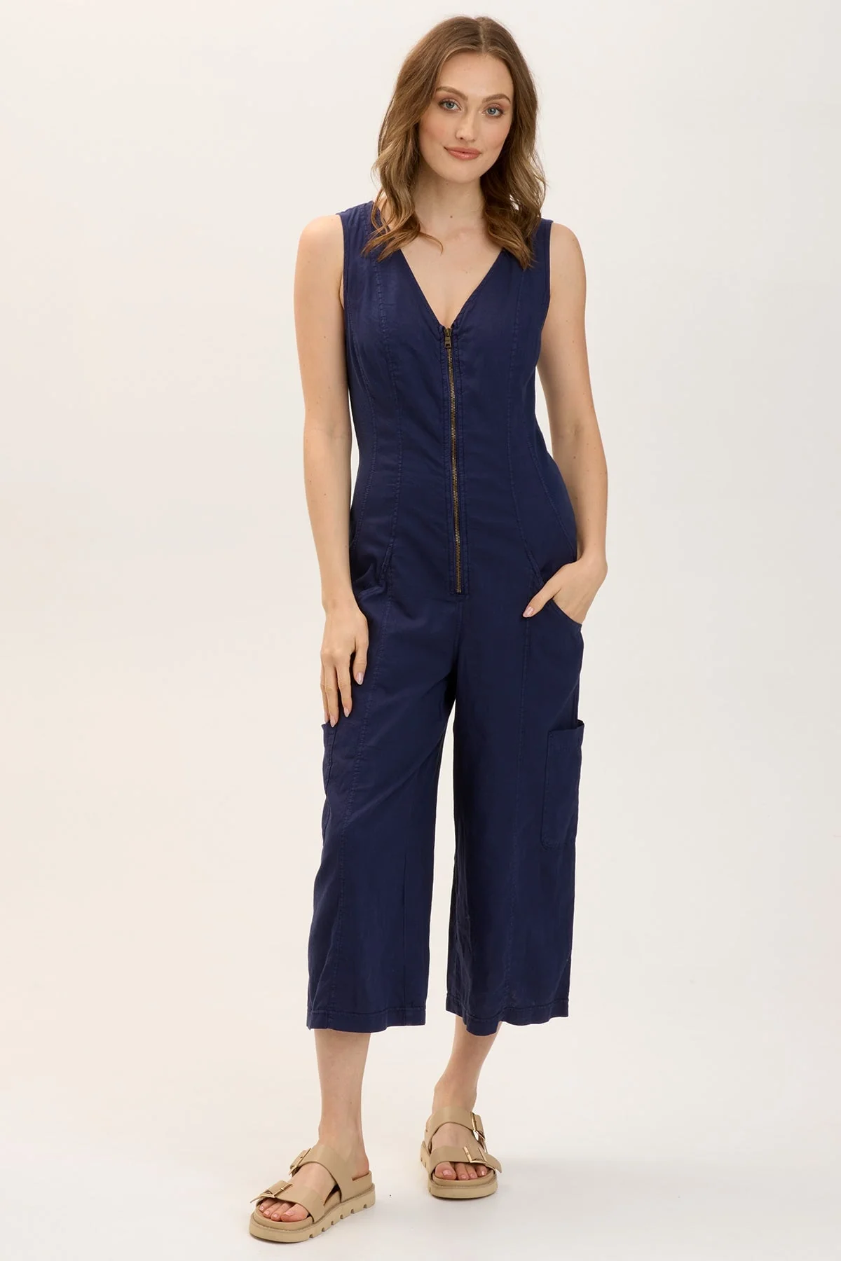 Linen Norris Jumpsuit - Puhuasuan