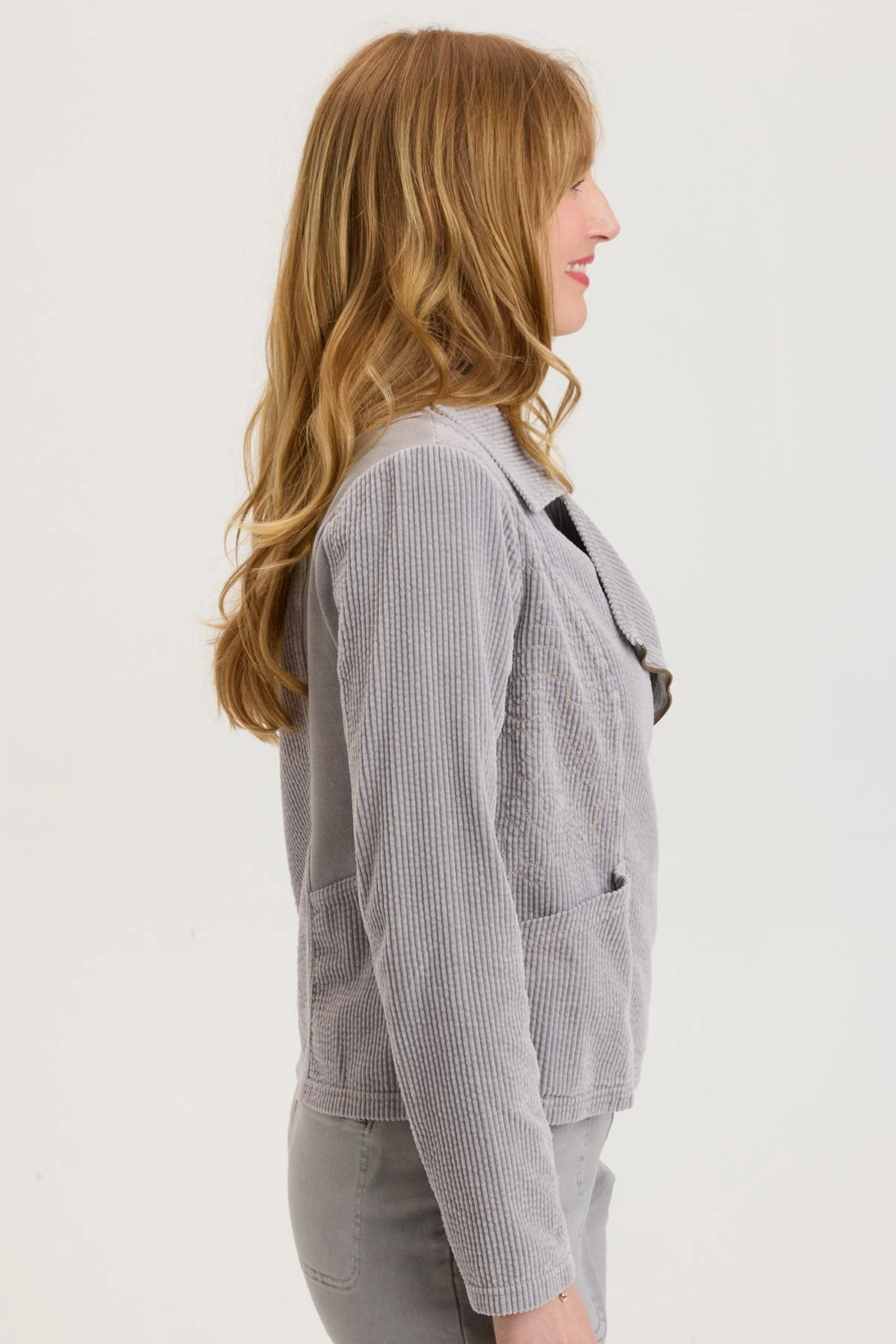 Voni Embroidered Moto Jacket - Puhuasuan